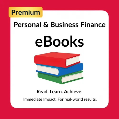 ebooks eBooks graphic from OMB Connect offering financial and business education